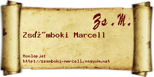 Zsámboki Marcell névjegykártya