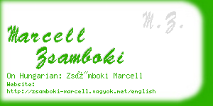 marcell zsamboki business card